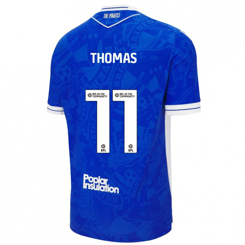 Danxen Män Luke Thomas #11 Blå Vit Hemmatröja Matchtröjor 2025/26 Tröjor T-Tröja