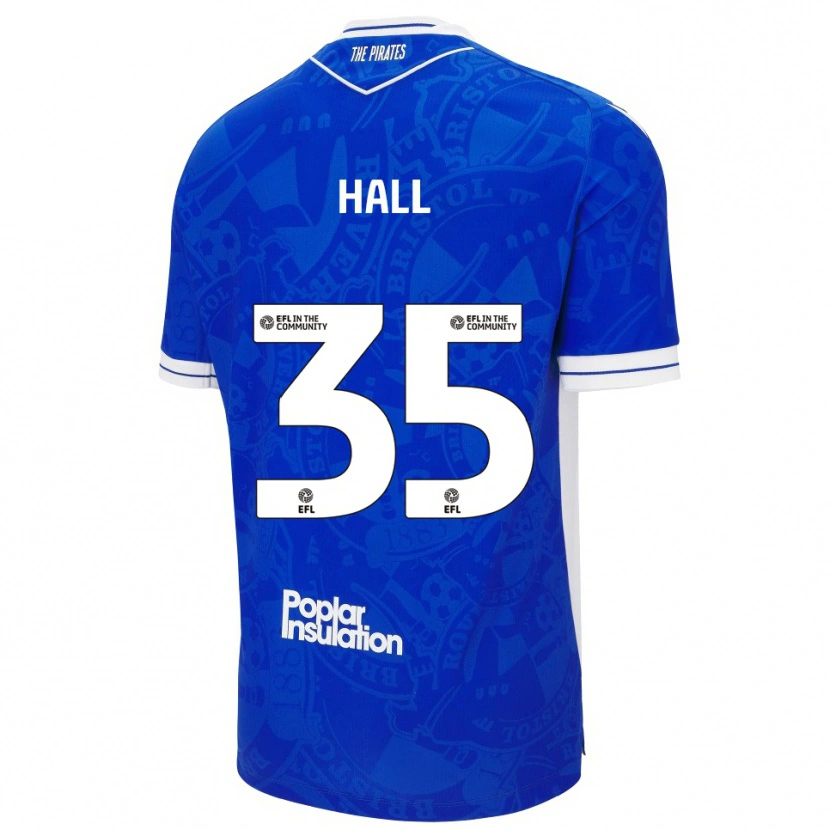 Danxen Män Matt Hall #35 Blå Vit Hemmatröja Matchtröjor 2025/26 Tröjor T-Tröja