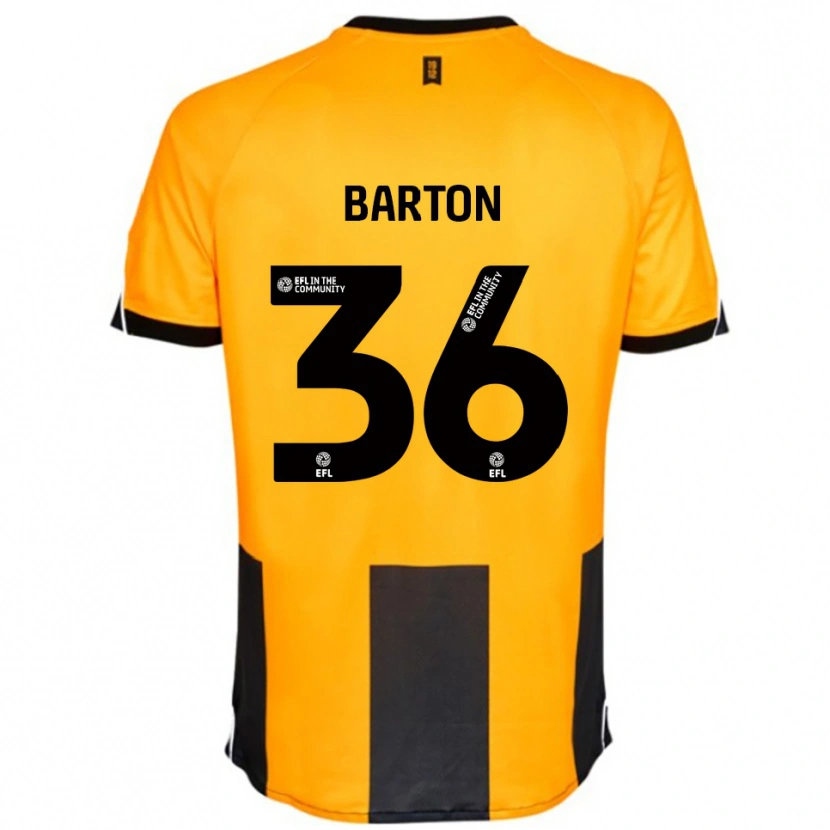 Danxen Män Dan Barton #36 Orange Svart Hemmatröja Matchtröjor 2025/26 Tröjor T-Tröja
