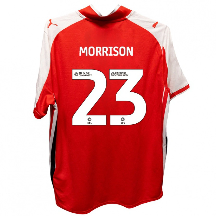 Danxen Män George Morrison #23 Röd Vit Hemmatröja Matchtröjor 2025/26 Tröjor T-Tröja