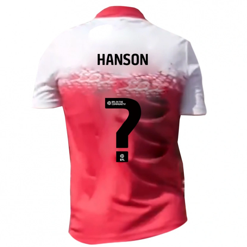 Danxen Män Jacob Hanson #0 Rött Vitt Hemmatröja Matchtröjor 2025/26 Tröjor T-Tröja