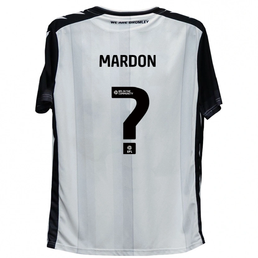 Danxen Män Frankie Mardon #0 Vit Svart Hemmatröja Matchtröjor 2025/26 Tröjor T-Tröja