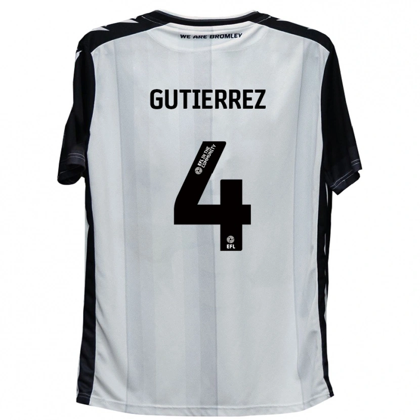 Danxen Män William Gutierrez #4 Vit Svart Hemmatröja Matchtröjor 2025/26 Tröjor T-Tröja