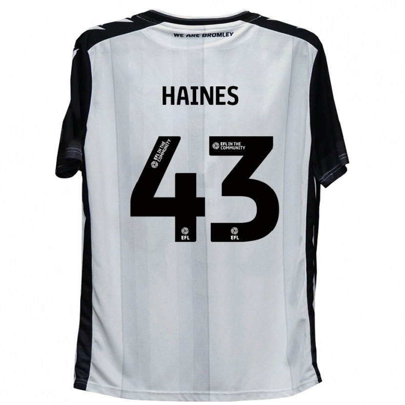 Danxen Män Harry Haines #43 Vit Svart Hemmatröja Matchtröjor 2025/26 Tröjor T-Tröja