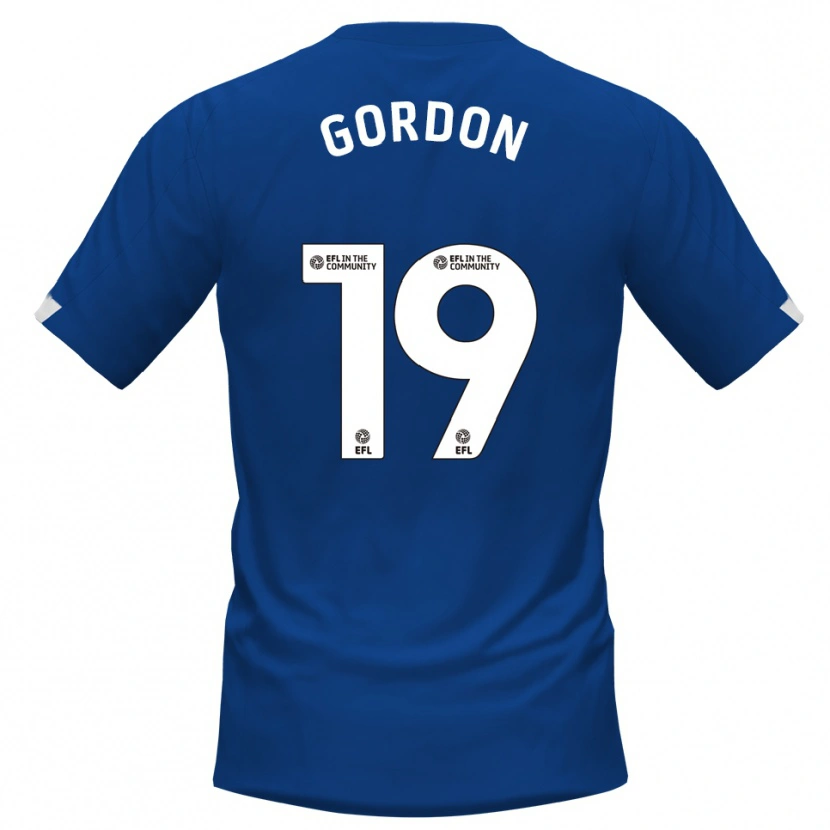 Danxen Män Lewis Gordon #19 Blå Vit Hemmatröja Matchtröjor 2025/26 Tröjor T-Tröja