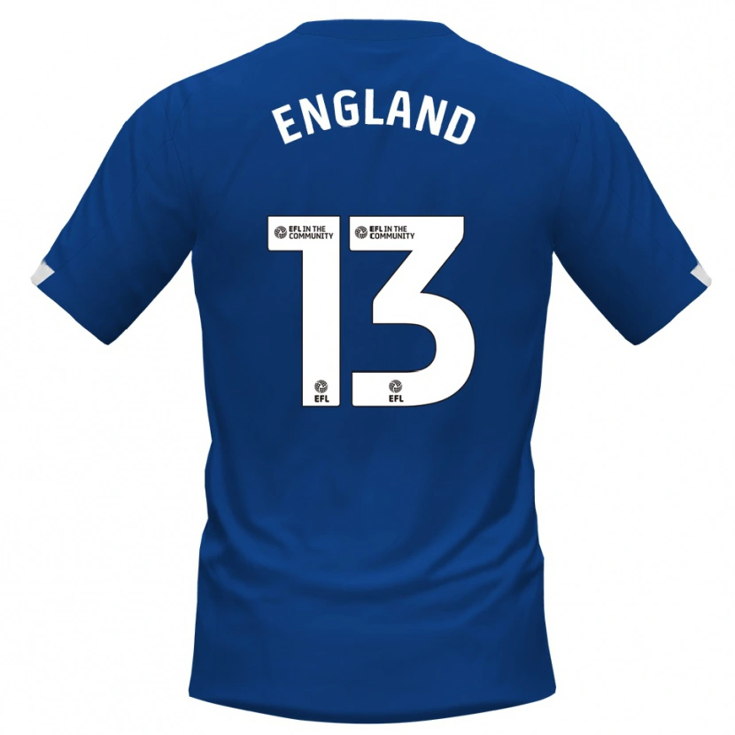 Danxen Män Kurtis England #13 Blå Vit Hemmatröja Matchtröjor 2025/26 Tröjor T-Tröja