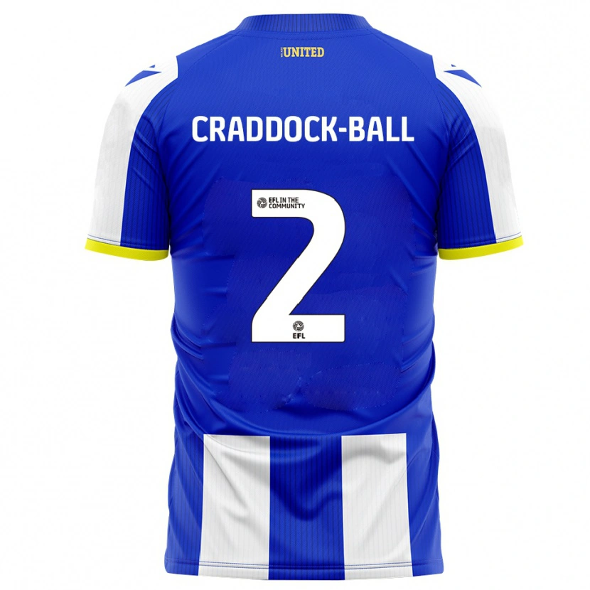 Danxen Män Jac Craddock-Ball #2 Blå Vit Hemmatröja Matchtröjor 2025/26 Tröjor T-Tröja
