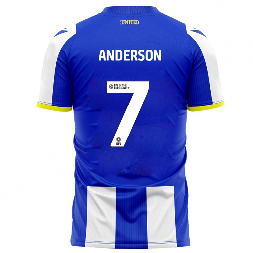 Danxen Män Harry Anderson #7 Blå Vit Hemmatröja Matchtröjor 2025/26 Tröjor T-Tröja