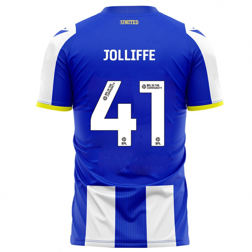 Danxen Män Max Jolliffe #41 Blå Vit Hemmatröja Matchtröjor 2025/26 Tröjor T-Tröja