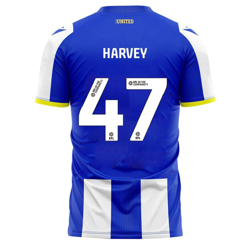 Danxen Män Ronnie Harvey #47 Blå Vit Hemmatröja Matchtröjor 2025/26 Tröjor T-Tröja