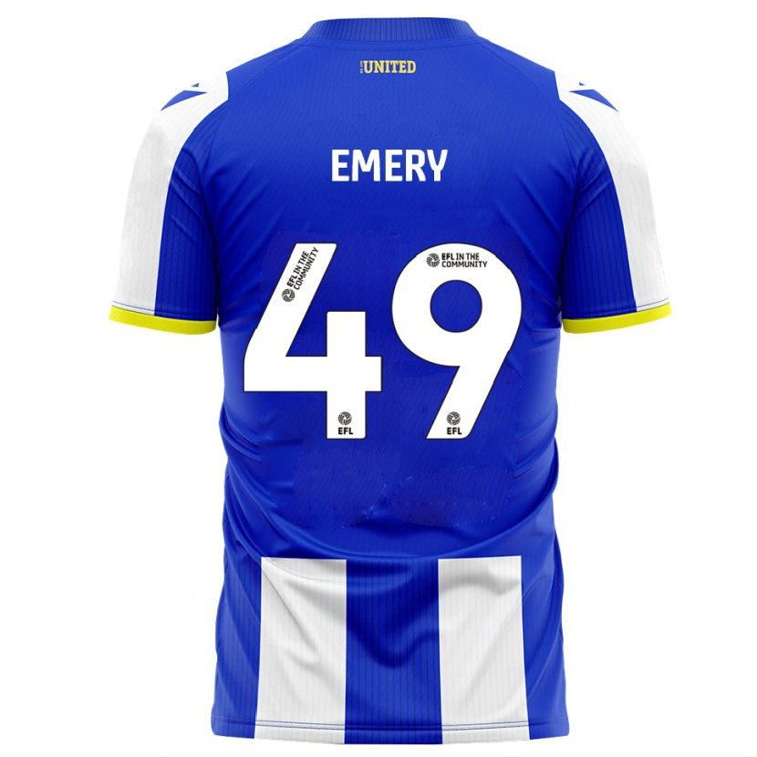 Danxen Män Lennox Emery #49 Blå Vit Hemmatröja Matchtröjor 2025/26 Tröjor T-Tröja