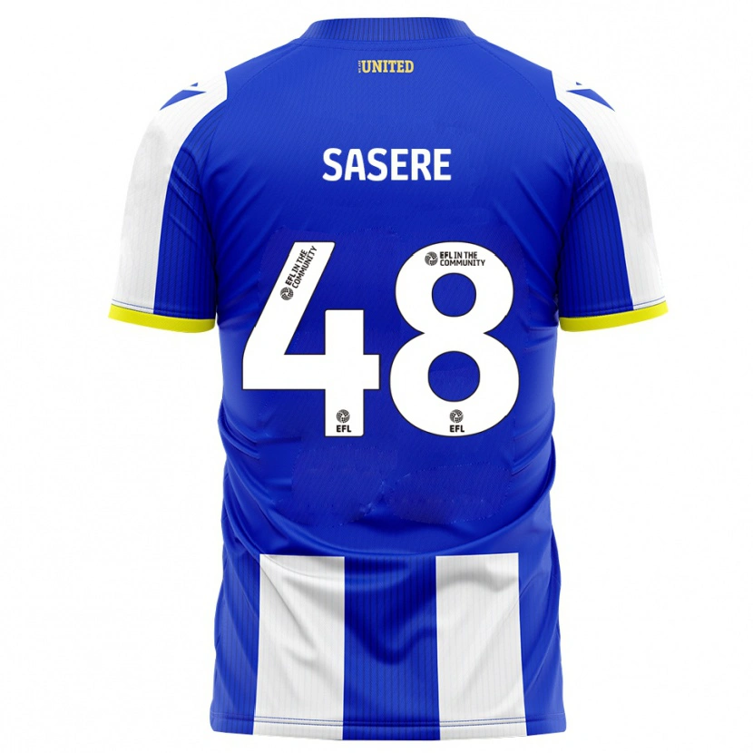 Danxen Män James Sasere #48 Blå Vit Hemmatröja Matchtröjor 2025/26 Tröjor T-Tröja