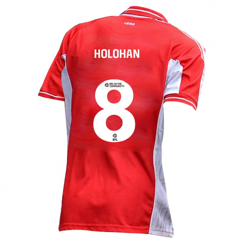 Danxen Män Gavan Holohan #8 Röd Vit Hemmatröja Matchtröjor 2025/26 Tröjor T-Tröja