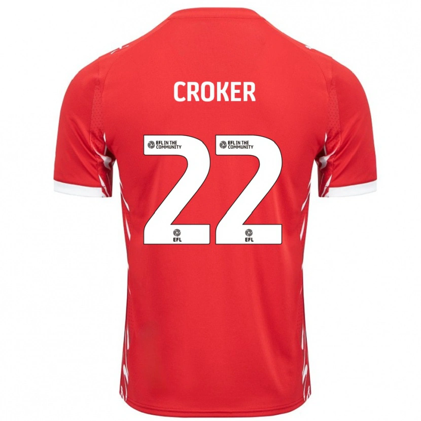 Danxen Män Phil Croker #22 Röd Vit Hemmatröja Matchtröjor 2025/26 Tröjor T-Tröja