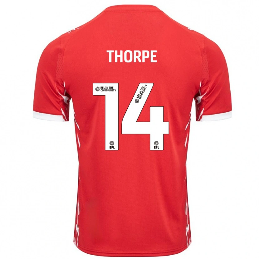 Danxen Män Ayden Thorpe #14 Röd Vit Hemmatröja Matchtröjor 2025/26 Tröjor T-Tröja
