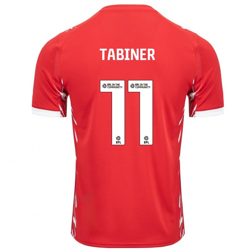 Danxen Män Joel Tabiner #11 Röd Vit Hemmatröja Matchtröjor 2025/26 Tröjor T-Tröja