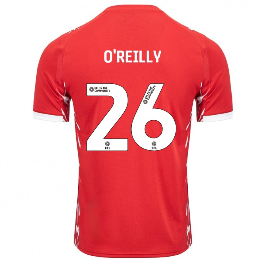 Danxen Män Tommi O'reilly #26 Röd Vit Hemmatröja Matchtröjor 2025/26 Tröjor T-Tröja