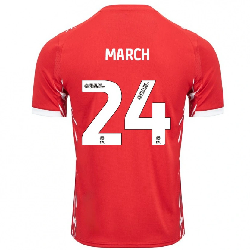 Danxen Män Josh March #24 Röd Vit Hemmatröja Matchtröjor 2025/26 Tröjor T-Tröja