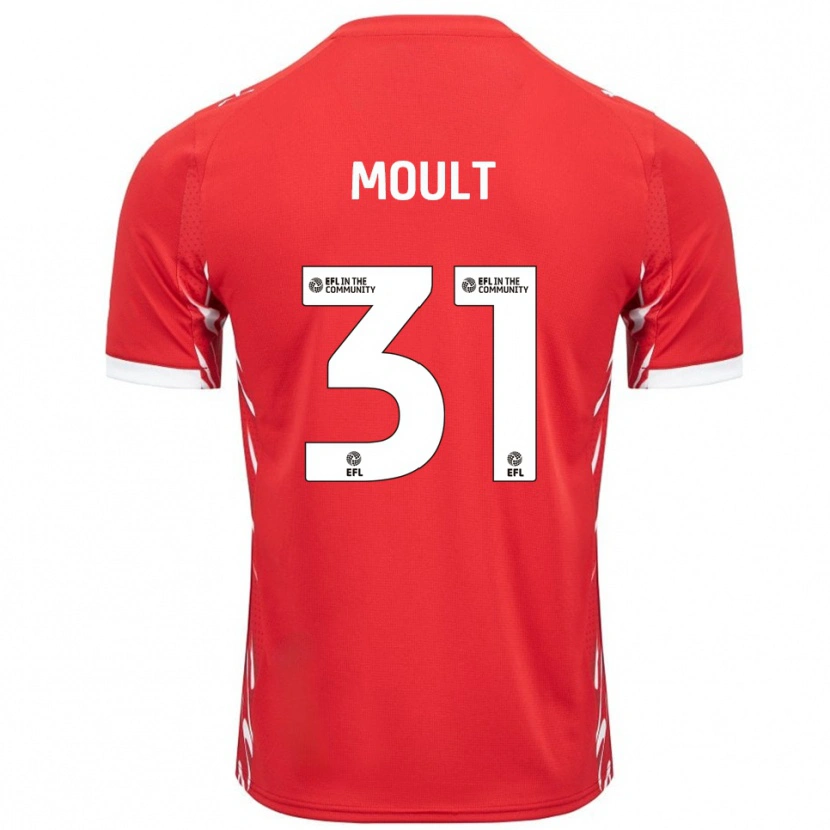 Danxen Män Louis Moult #31 Röd Vit Hemmatröja Matchtröjor 2025/26 Tröjor T-Tröja