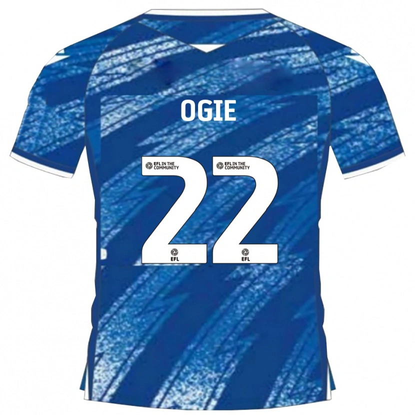 Danxen Män Shadrach Ogie #22 Blå Vit Hemmatröja Matchtröjor 2025/26 Tröjor T-Tröja