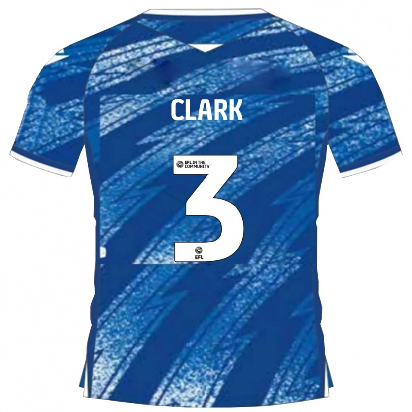 Danxen Män Max Clark #3 Blå Vit Hemmatröja Matchtröjor 2025/26 Tröjor T-Tröja