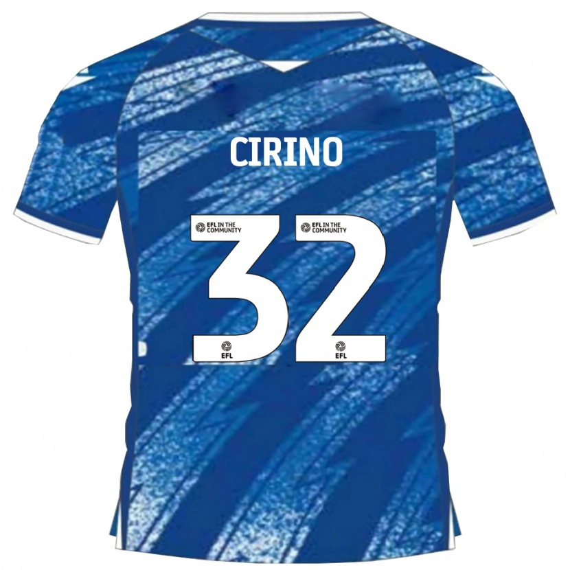 Danxen Män Lenni Cirino #32 Blå Vit Hemmatröja Matchtröjor 2025/26 Tröjor T-Tröja