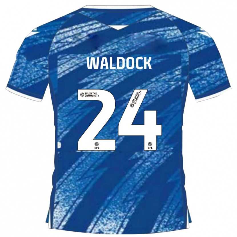 Danxen Män Harry Waldock #24 Blå Vit Hemmatröja Matchtröjor 2025/26 Tröjor T-Tröja