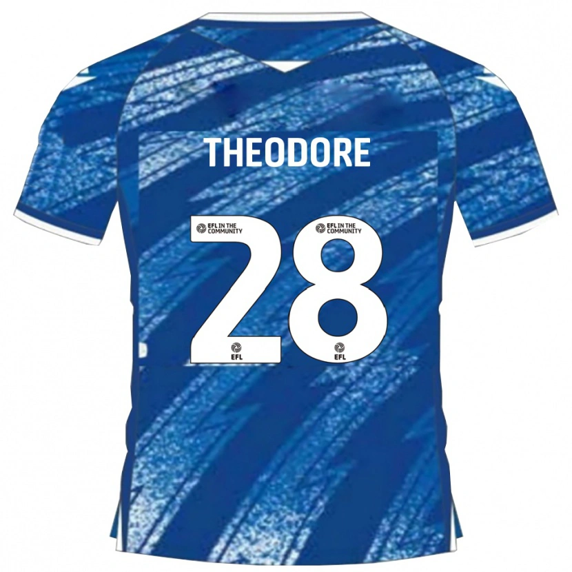 Danxen Män Damien Theodore #28 Blå Vit Hemmatröja Matchtröjor 2025/26 Tröjor T-Tröja