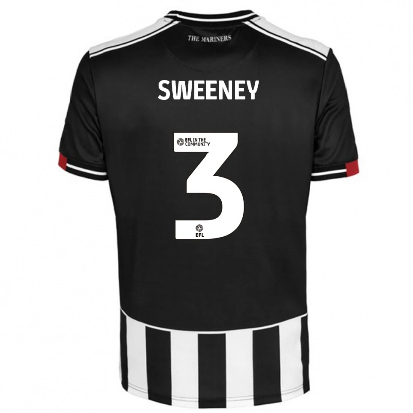 Danxen Män Jayden Sweeney #3 Svart Vit Röd Hemmatröja Matchtröjor 2025/26 Tröjor T-Tröja