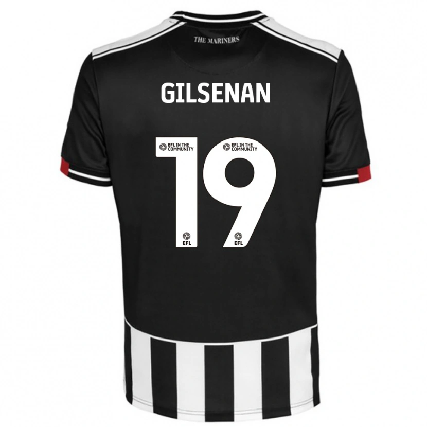 Danxen Män Zak Gilsenan #19 Svart Vit Röd Hemmatröja Matchtröjor 2025/26 Tröjor T-Tröja