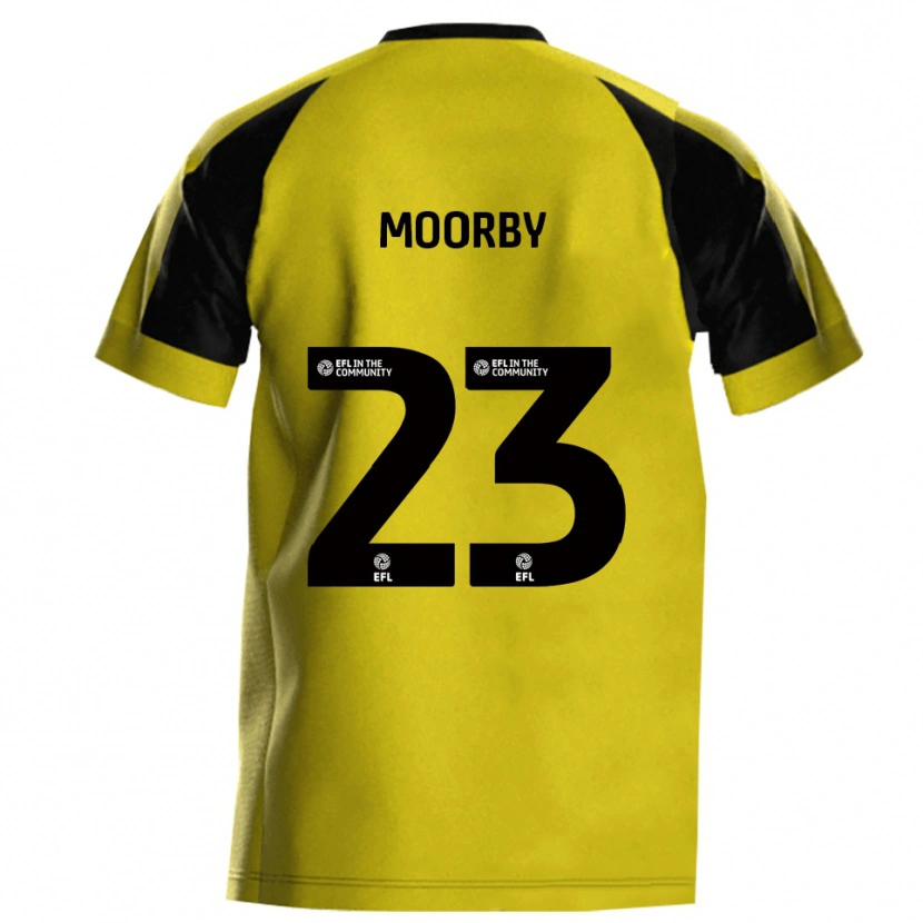 Danxen Män James Moorby #23 Gul Grå Hemmatröja Matchtröjor 2025/26 Tröjor T-Tröja