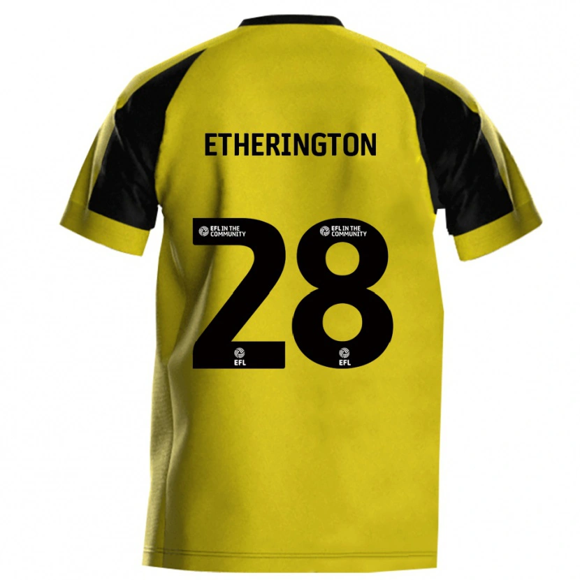 Danxen Män Marcus Etherington #28 Gul Grå Hemmatröja Matchtröjor 2025/26 Tröjor T-Tröja