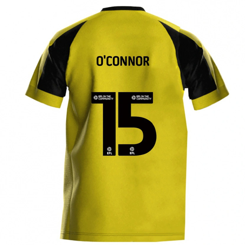 Danxen Män Anthony O'connor #15 Gul Grå Hemmatröja Matchtröjor 2025/26 Tröjor T-Tröja