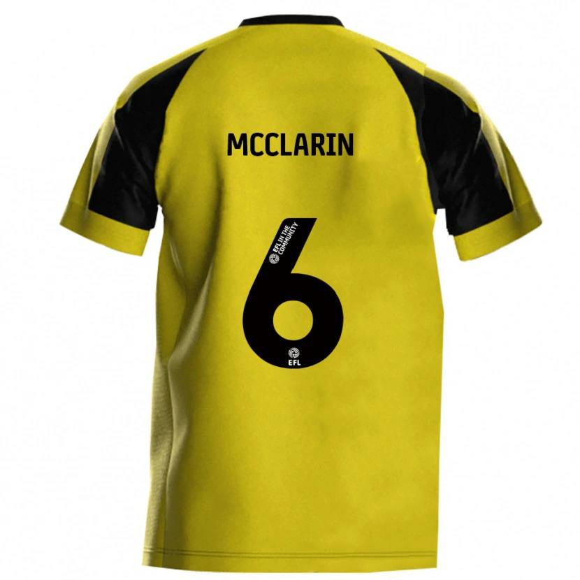 Danxen Män Jack Mcclarin #6 Gul Grå Hemmatröja Matchtröjor 2025/26 Tröjor T-Tröja