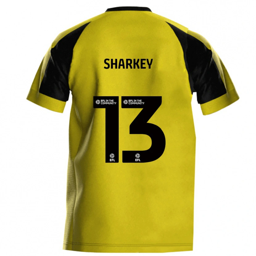 Danxen Män Toby Sharkey #13 Gul Grå Hemmatröja Matchtröjor 2025/26 Tröjor T-Tröja