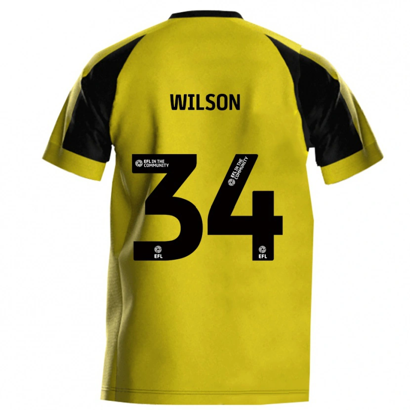 Danxen Män Robbie Wilson #34 Gul Grå Hemmatröja Matchtröjor 2025/26 Tröjor T-Tröja