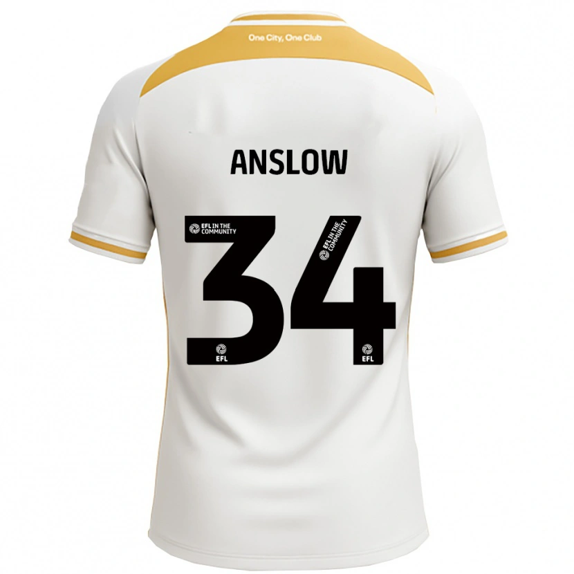 Danxen Män Lauren Anslow #34 Vit Guld Hemmatröja Matchtröjor 2025/26 Tröjor T-Tröja