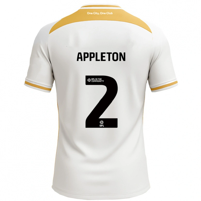 Danxen Män Tara Appleton #2 Vit Guld Hemmatröja Matchtröjor 2025/26 Tröjor T-Tröja