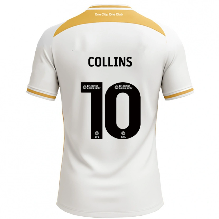 Danxen Män Aaron Collins #10 Vit Guld Hemmatröja Matchtröjor 2025/26 Tröjor T-Tröja