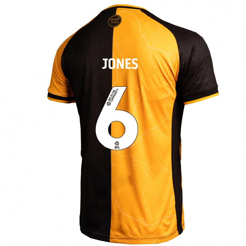 Danxen Män George Jones #6 Gul Svart Hemmatröja Matchtröjor 2025/26 Tröjor T-Tröja