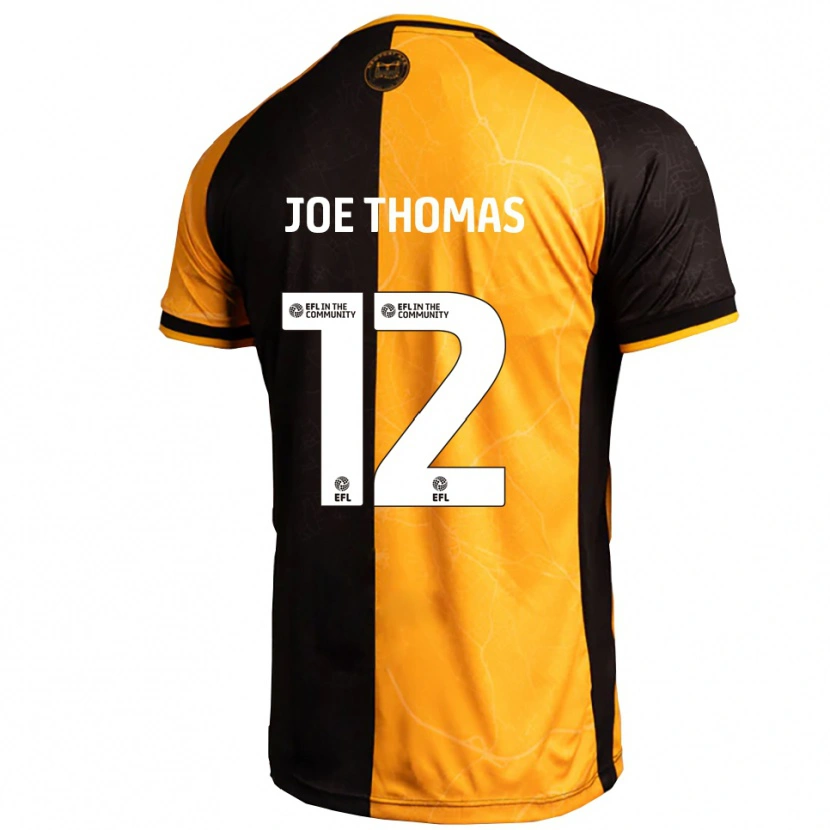 Danxen Män Joe Thomas #12 Gul Svart Hemmatröja Matchtröjor 2025/26 Tröjor T-Tröja