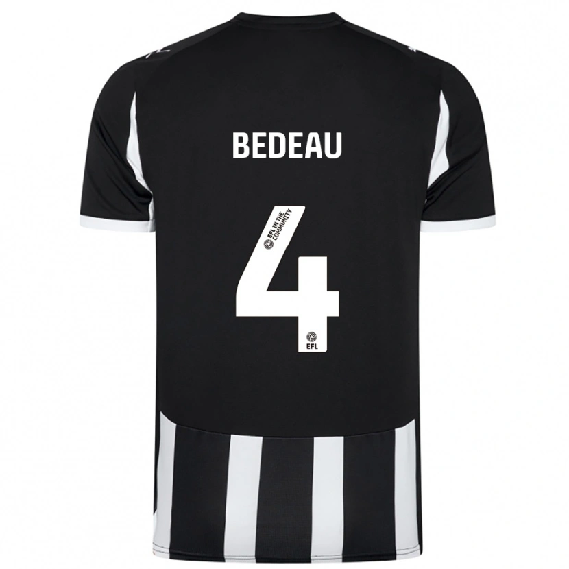 Danxen Män Jacob Bedeau #4 Svart Vit Hemmatröja Matchtröjor 2025/26 Tröjor T-Tröja