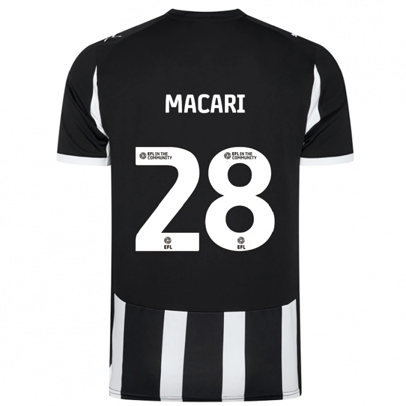 Danxen Män Lewis Macari #28 Svart Vit Hemmatröja Matchtröjor 2025/26 Tröjor T-Tröja
