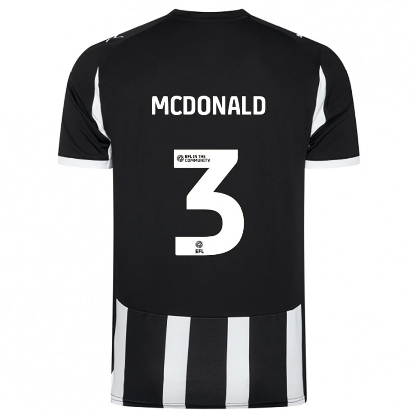 Danxen Män Rod Mcdonald #3 Svart Vit Hemmatröja Matchtröjor 2025/26 Tröjor T-Tröja