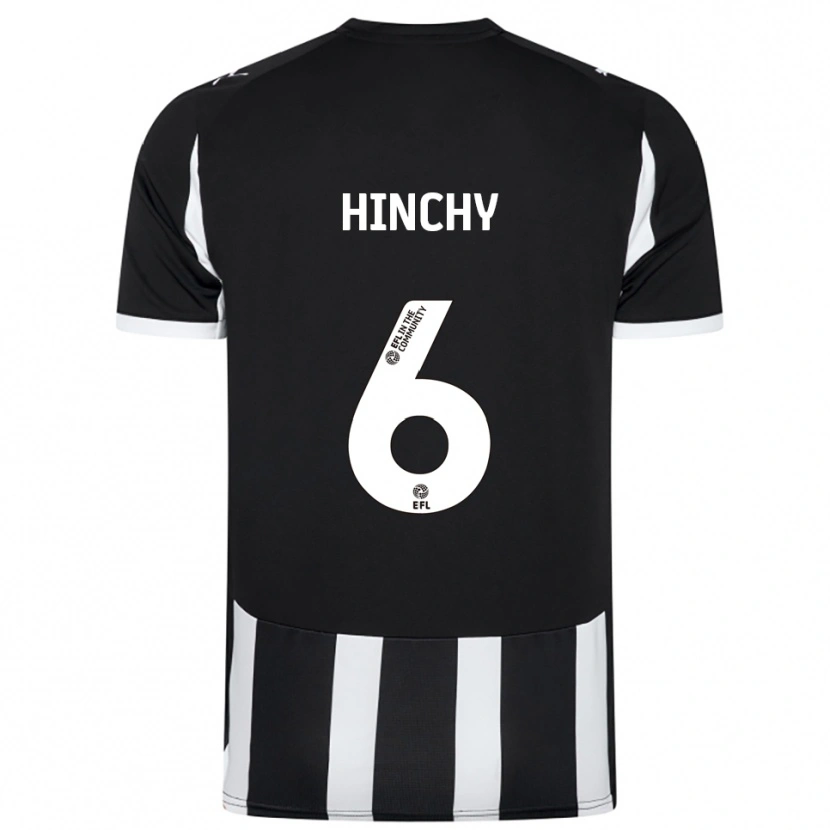 Danxen Män Jack Hinchy #6 Svart Vit Hemmatröja Matchtröjor 2025/26 Tröjor T-Tröja