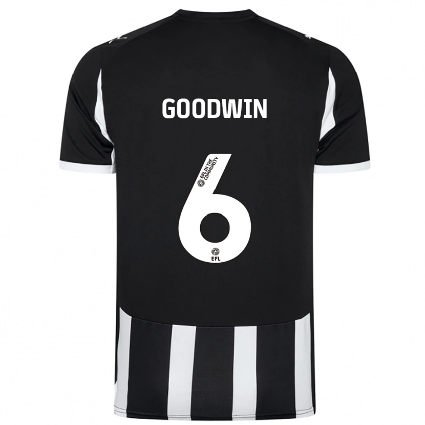 Danxen Män Alfie Goodwin #6 Svart Vit Hemmatröja Matchtröjor 2025/26 Tröjor T-Tröja