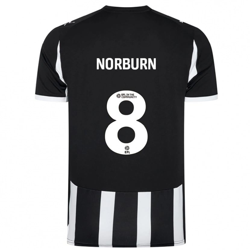 Danxen Män Oliver Norburn #8 Svart Vit Hemmatröja Matchtröjor 2025/26 Tröjor T-Tröja