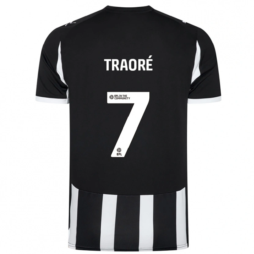 Danxen Män Maï Traoré #7 Svart Vit Hemmatröja Matchtröjor 2025/26 Tröjor T-Tröja