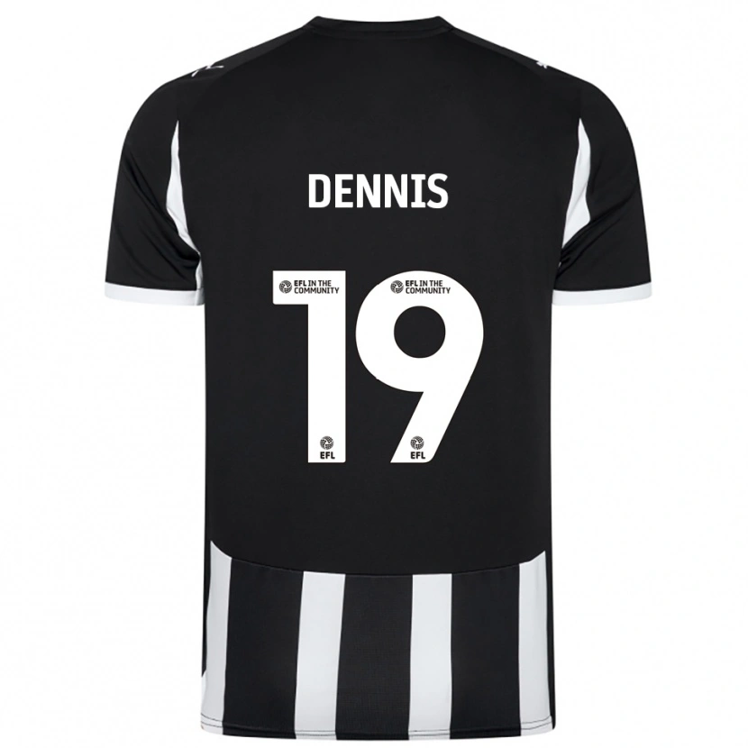 Danxen Män Matthew Dennis #19 Svart Vit Hemmatröja Matchtröjor 2025/26 Tröjor T-Tröja