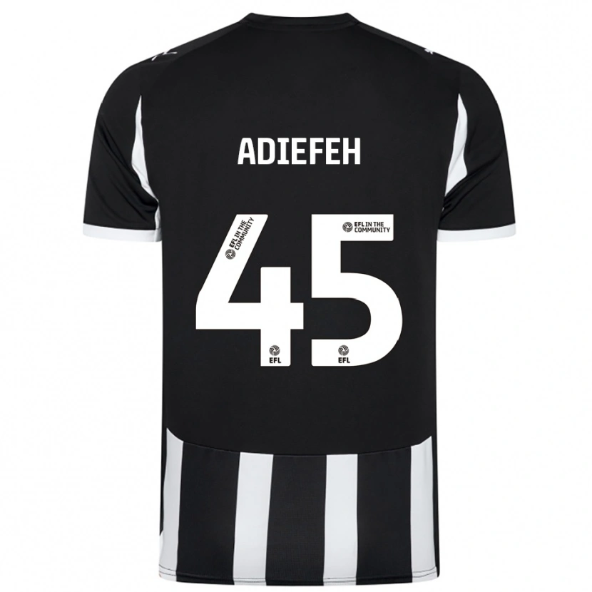Danxen Män Daniel Adiefeh #45 Svart Vit Hemmatröja Matchtröjor 2025/26 Tröjor T-Tröja